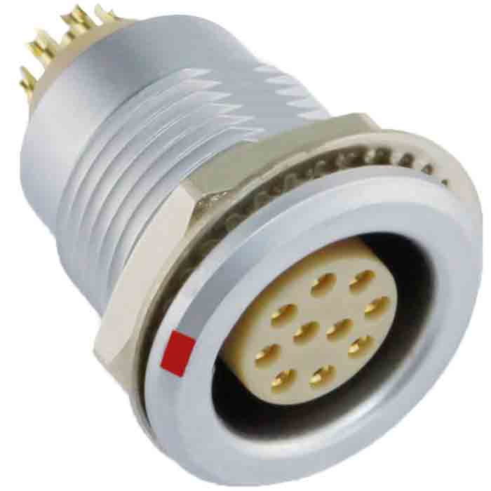 沿溪連接器10芯母座航空接插件信號傳輸采集器工業設備連接口